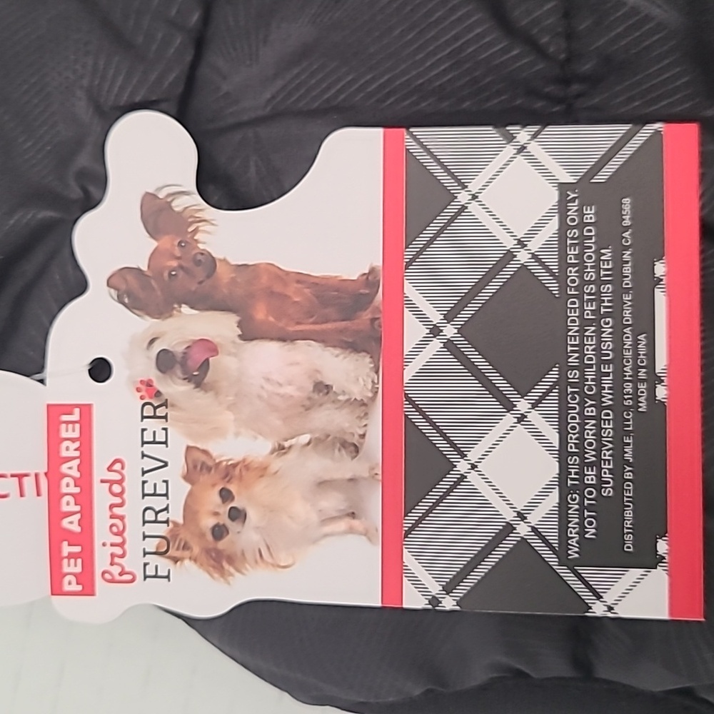 NWT Friends Furever Pet Apparel,Black Puffer Coat with Paw Print, Size Small - Picture 3 of 9